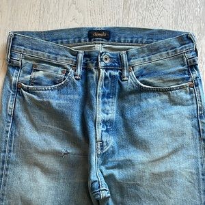 Chimala size 27 (very baggy fit more like 29) made in Japan distressed jeans